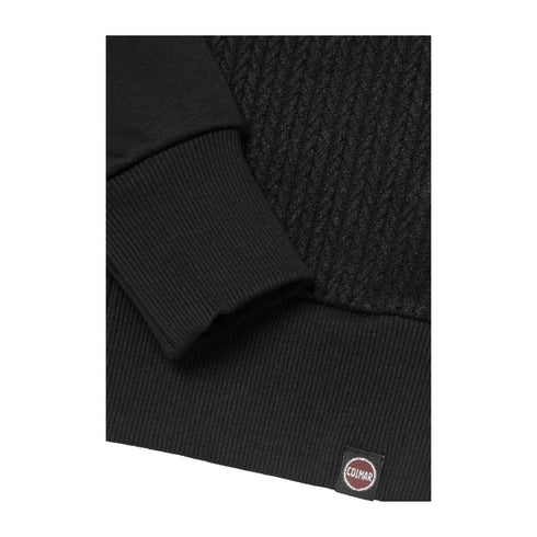 Colmar Felpa con zip Felpa Donna intrecciata con cappuccio Nero A24 - COLMARMD92676YO - 99 - S - Francavilla Moda